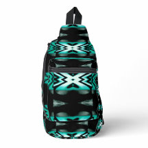 Südwest Aqua & Black Design Sling Bag