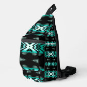 Südwest Aqua & Black Design Sling Bag (Rechte Ecke)