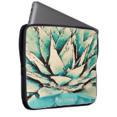 Südwest Aquamarin Agave Succully Laptop Sleeve (Vorne Rechts)