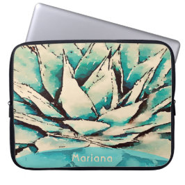 Südwest Aquamarin Agave Succully Laptop Sleeve