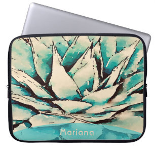 Südwest Aquamarin Agave Succully Laptop Sleeve