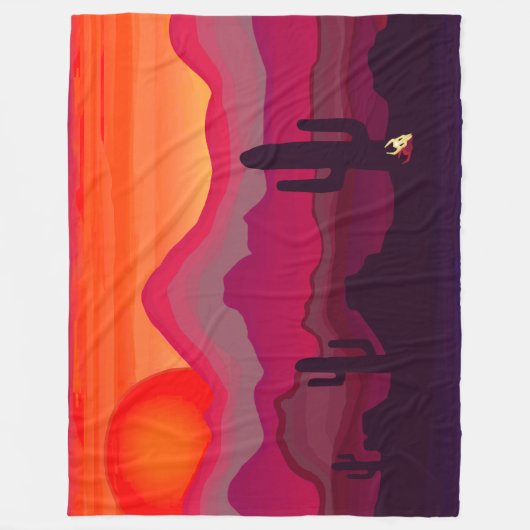 Südwest-Arizona-Wüste Sunset Fleecedecke (Vorderseite)