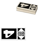 Südwest-Aztec Nummer 4 Design-Briefmarke Gummistempel (Stempel)