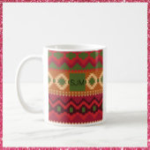 Südwest Aztec Style Rosa Grün und Braun Kaffeetasse