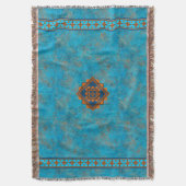 Südwest-Berggipfel Türkisblau geometrisch Decke (Vorderseite Vertikal)