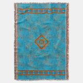 Südwest-Berggipfel Türkisblau geometrisch Decke (Vorderseite Vertikal)