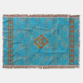 Südwest-Berggipfel Türkisblau geometrisch Decke (Vorderseite)