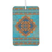 Südwest-Bergspitze Türkisblau geometrische Gestalt Autolufterfrischer (Vorderseite)