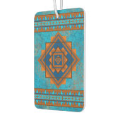 Südwest-Bergspitze Türkisblau geometrische Gestalt Autolufterfrischer (Links)