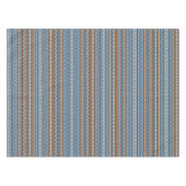 Südwest Blauer brauner Geometrie Muster Kleines Tischdecke (Vorderseite (Horizontal))