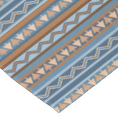 Südwest Blauer brauner Geometrie Muster Kleines Tischdecke (Schrägansicht)