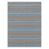 Südwest Blauer brauner Geometrie Muster Kleines Tischdecke (Vorderseite)