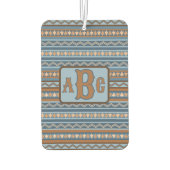 Südwest Blauer brauner Geometrie Personalisiert Autolufterfrischer (Rückseite)