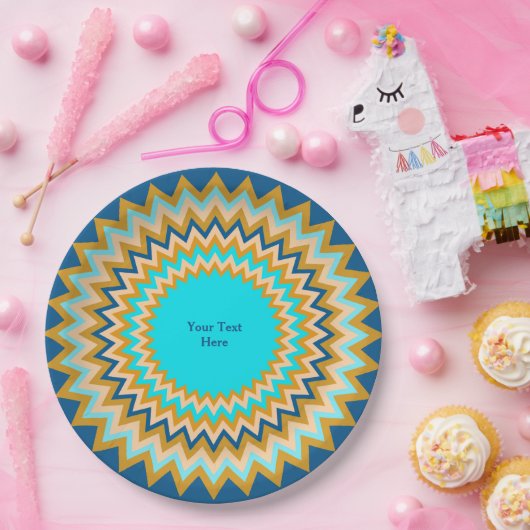 Südwest Blue Gold Fiesta Jeden Anlaß Pappteller (Party)