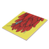 Südwest Blue Lizard Red Chile Pepper Mural Fliese (Seite)