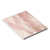 Südwest Blush Pink Cowgirl Cowhide Glitzer Liebe Notizblock (angewinkelt)