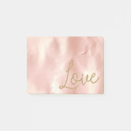 Südwest Blush Pink Cowgirl Cowhide Glitzer Liebe Post-it Klebezettel