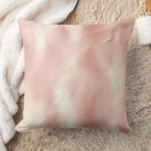 Südwest Blush Pink Cowgirl Cowhide Kissen (Decke)