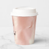 Südwest Blush Pink Cowgirl Cowhide Pappbecher (Links)