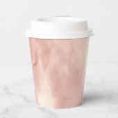 Südwest Blush Pink Cowgirl Cowhide Pappbecher (Rückseite)