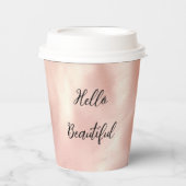 Südwest Blush Pink Cowgirl Cowhide Pappbecher (Vorderseite)