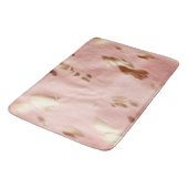 Südwest Blush Pink Gold Cowgirl Cowhide Badematte (Schrägansicht)
