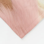 Südwest Blush Pink Gold Cowgirl Cowhide Fleecedecke (Ecke)