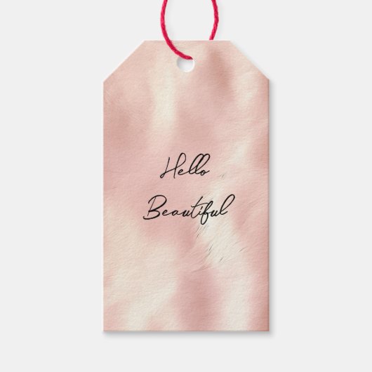 Südwest Blush Pink Gold Cowgirl Cowhide Geschenkanhänger (Vorderseite)