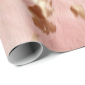 Südwest Blush Pink Gold Cowgirl Cowhide Geschenkpapier (Rolleneckpunkt)