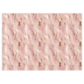 Südwest Blush Pink Gold Cowgirl Cowhide Tischdecke (Vorderseite (Horizontal))