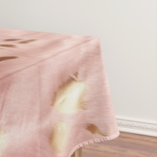 Südwest Blush Pink Gold Cowgirl Cowhide Tischdecke (Beispiel)