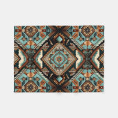 Südwest-Boho-Muster Fleecedecke (Vorderseite (Horizontal))