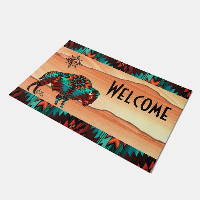 Südwest Buffalo Doormat Fußmatte (Schrägansicht)