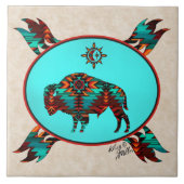 Südwest Buffalo Keramik Tile Fliese (Vorderseite)