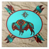 Südwest Buffalo Keramik Tile Fliese (Vorderseite)