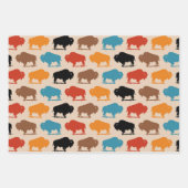Südwest Buffalo Muster Geschenkpapier Set (Vorderseite 3)