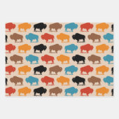 Südwest Buffalo Muster Geschenkpapier Set (Vorderseite 2)