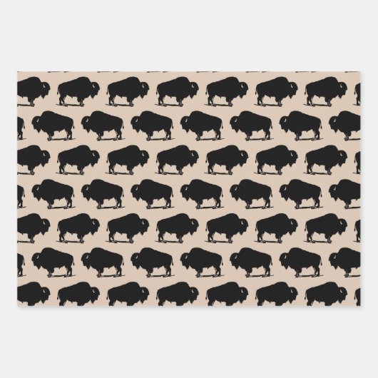 Südwest Buffalo Muster Geschenkpapier Set (Vorderseite 3)
