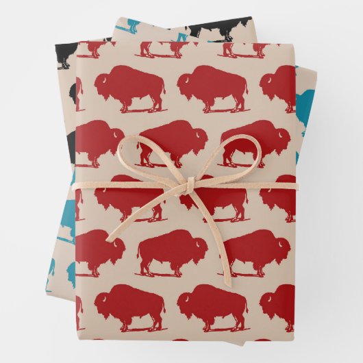 Südwest Buffalo Muster Geschenkpapier Set (Beispiel)