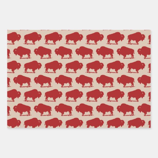Südwest Buffalo Muster Geschenkpapier Set (Vorderseite)