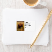 'Südwest Buffalo of the Prarie' Adressaufkleber (Insitu)