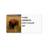 'Südwest Buffalo of the Prarie' Adressaufkleber (Vorne)