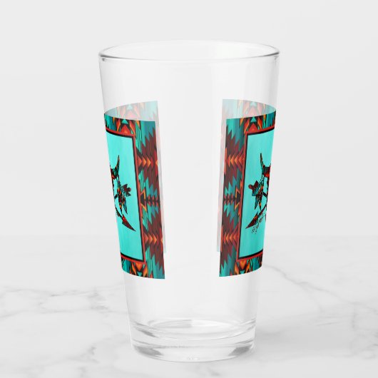 Südwest-Buffalo-Schädel und -Pfeile Glas (Rechts)