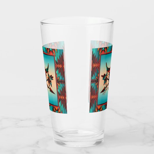 Südwest-Buffalo-Schädel und -Pfeile Glas (Rechts)