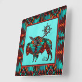 Südwest Buffalo Square Wall Clock Quadratische Wanduhr (Winkel)