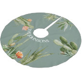 Südwest Cactus Cacti Sukkulente Pflanze Wüste Polyester Weihnachtsbaumdecke (Schrägansicht)