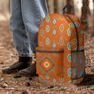 Südwest Canyon Kupfer Farbe Diamant Personalisiert Bedruckter Rucksack