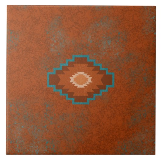 Südwest-Canyons Diamant geometrisches Muster Fliese (Vorderseite)