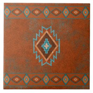 Südwest Canyons Diamond Geometric Border Fliese