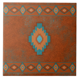 Südwest Canyons Diamond Geometric Border Fliese